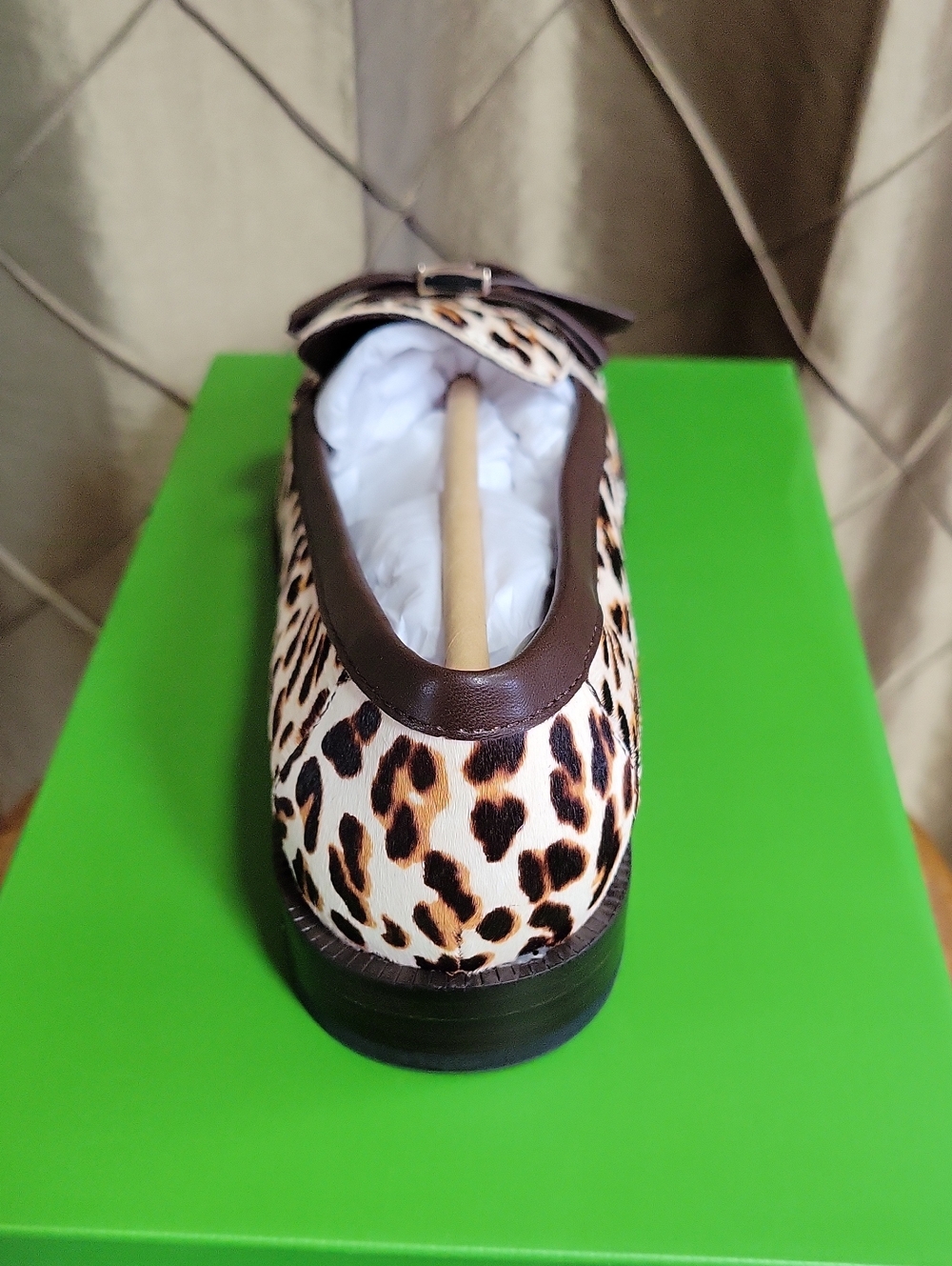 NWT- Kate Spade New York ‘Deco’ Downtown Leopard Calf-Hair Loafer - Picture 8 of 10